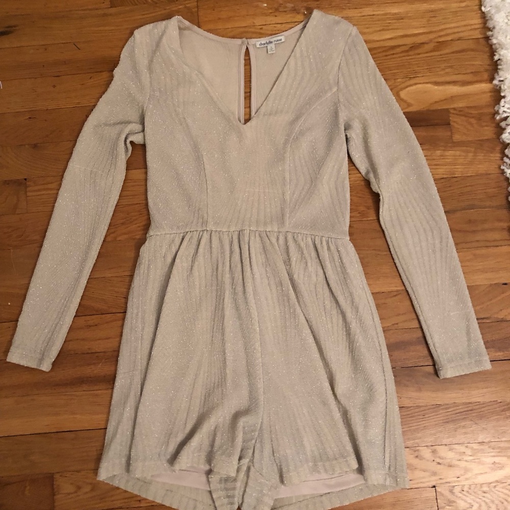 Champagne glitter romper!